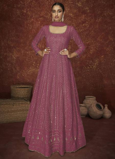 Pink Colour Sayari Party Designer Pink Heavy Fox Georgette Suit Collection 1471-139-A
